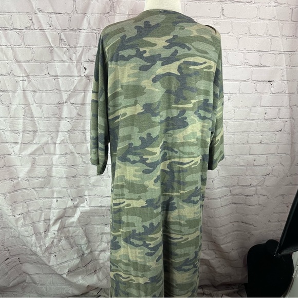 NWT Boutique Camo over-sized boxy duster cardigan grunge western boho casual - Picture 3 of 7
